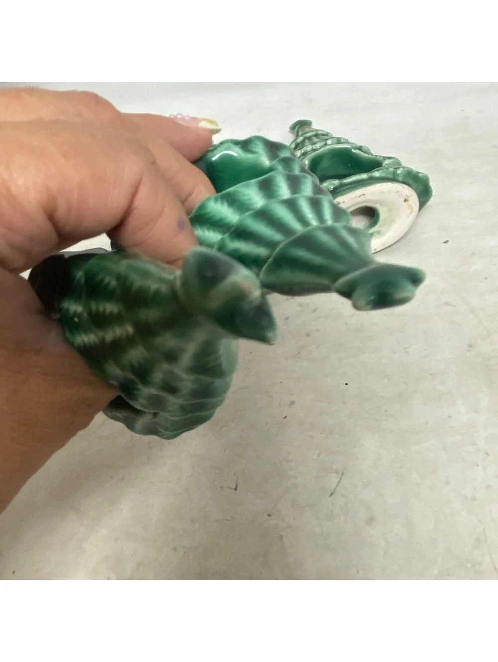 4 Green Christmas Tree Napkin Ring 3.5